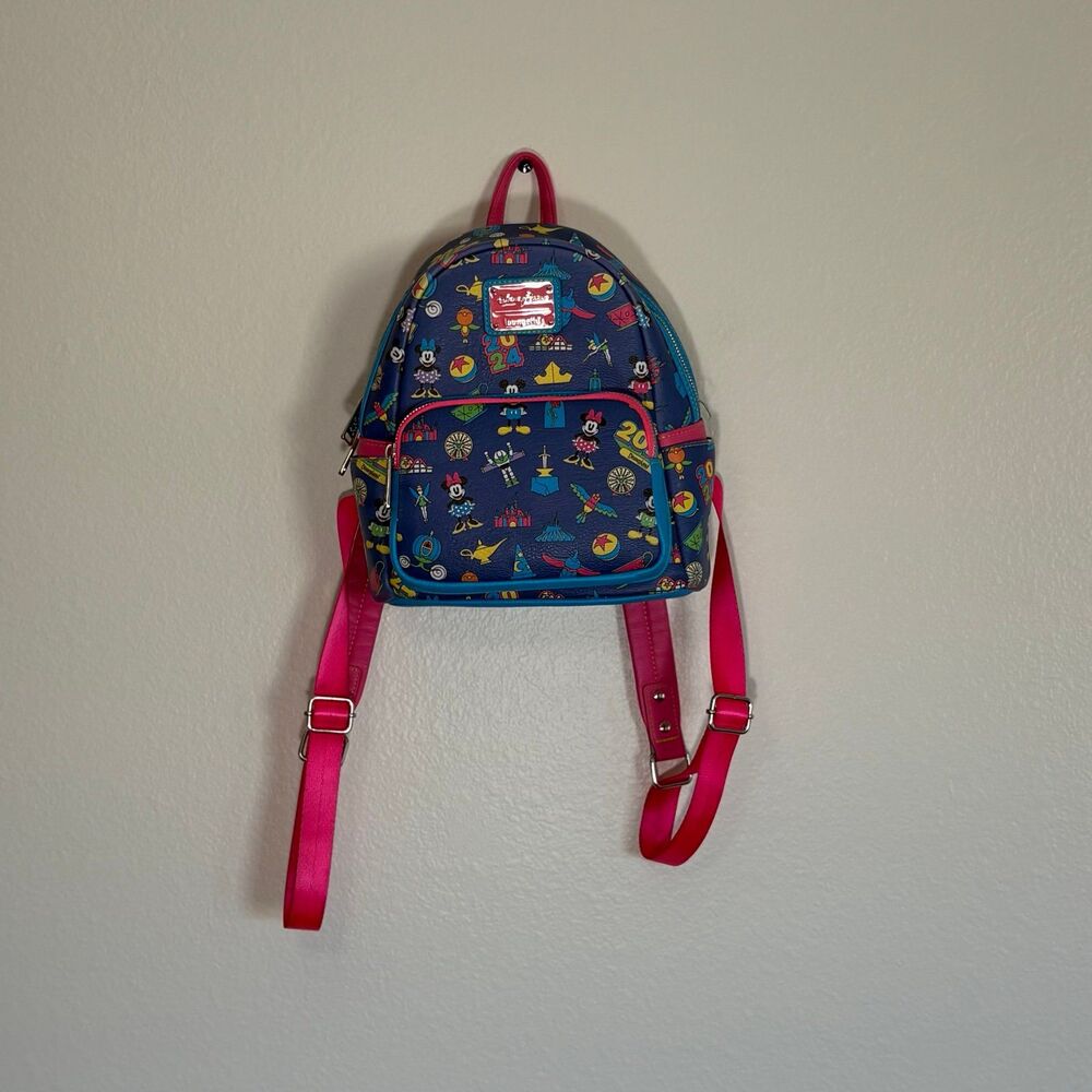 2024 Disney Parks Dated Figment Orange Bird Mickey Loungefly Mini Backpack